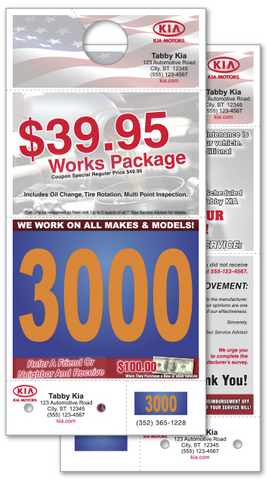 ADVER-TAG/POST CARD REPLY NUMBER 5.5X11.75 - Qty 1,000 $ 135