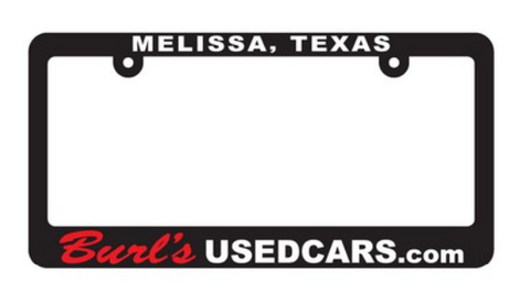 Black Plastic Standard License Plate Frame w/2 Color Raised Lettering * $0.64 Each (Copy)