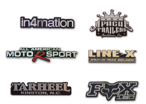 Plastic Plated Nameplates 3D *$ 0.59 Each