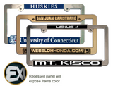 Custom License Plate Frames w/ Raised Lettering (OEM Chrome or OEM Gold Finish) * $0.89 Each