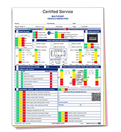 GM MULTI POINT INSPECTION FORM 3 Part (Qty 1,000)