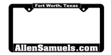 Black Plastic Standard License Plate Frame w/Chrome or Silver Raised Lettering * $0.59 Each