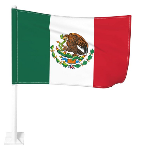 CLIP ON Mexico CAR/TRUCK WINDOW FLAGS (PACK OF 24) $1.46 each