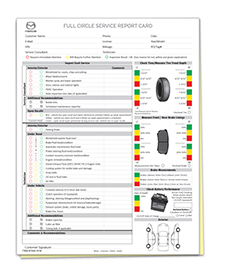 MAZDA MULTI POINT INSPECTION FORM 2 Part (Qty 1,000)