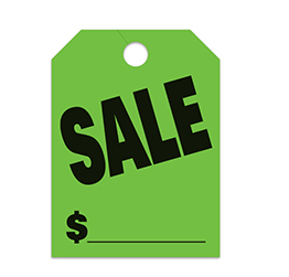 Sale Hangtags for New or Used Car Sales