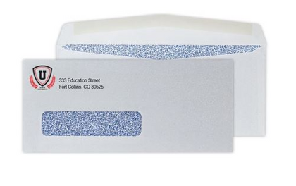 #10 Tinted Window Envelope - Single Window - #10 - 9 1/2" Width x 4 1/8" Length - 24 lb - 1,000 / Box - White (Copy)