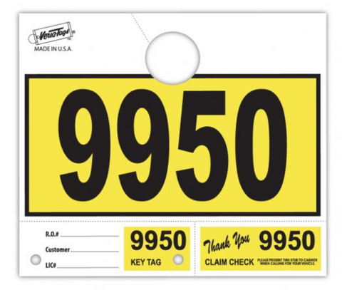 Colored Dispatch number Versa Tags $ 44.95 per Set