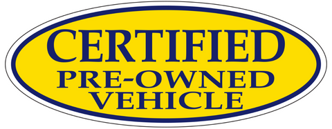 Certified Pre-Owned Vehicle stickers $ 5.99 each pack