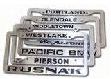 Custom License Plate Frames (OEM Chrome or OEM Gold Finish) * $0.89 Each
