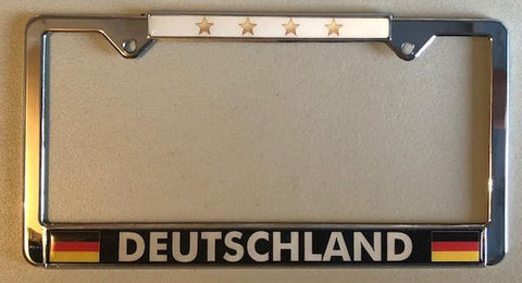 Deutschland - Germany Soccer License Plates frames with Stars - Sisupplies.com