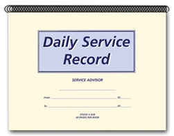 Daily Service Record Books(QTY3) #168-SI - Sisupplies.com