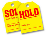 SALES - HOLD or SOLD HANGTAGS (50) - Sisupplies.com
